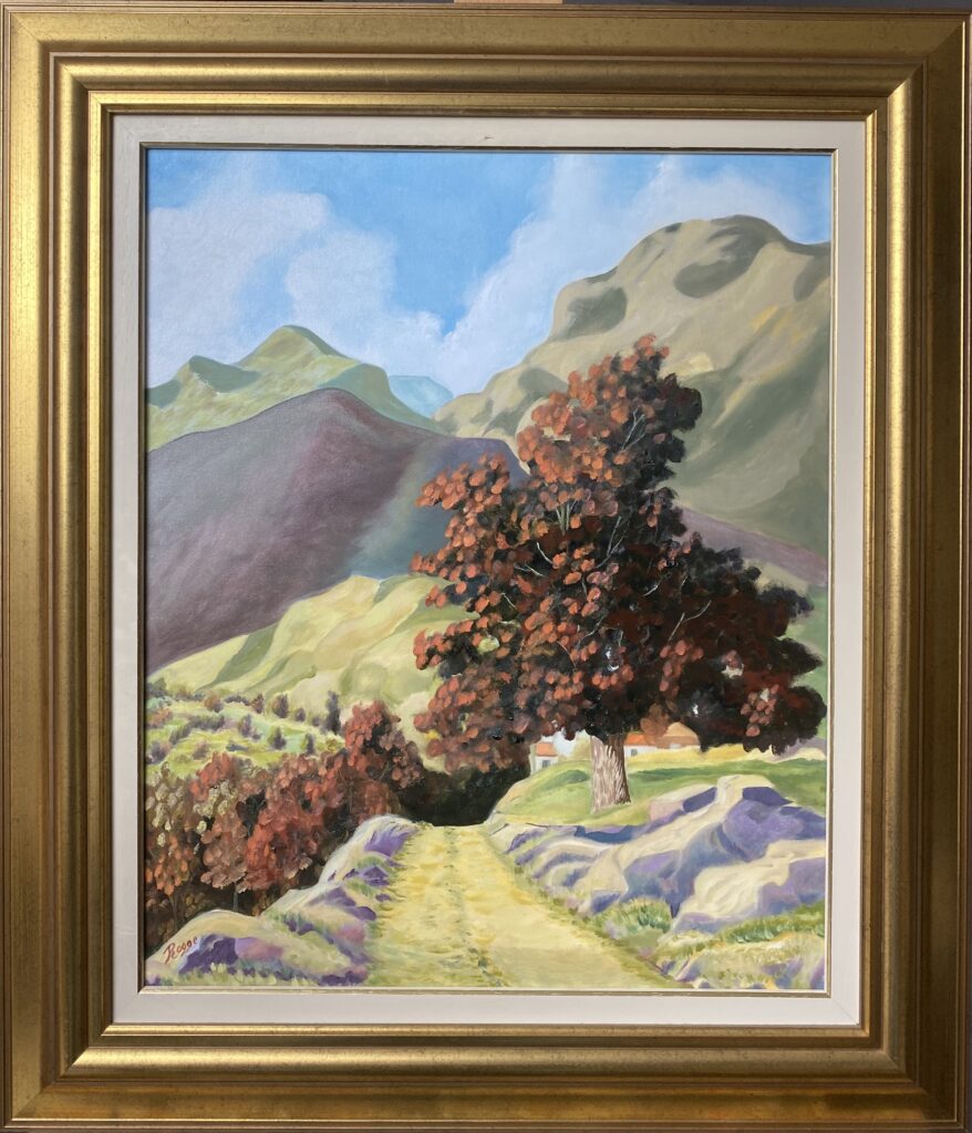 arbre roux en montagne 61X50 2025